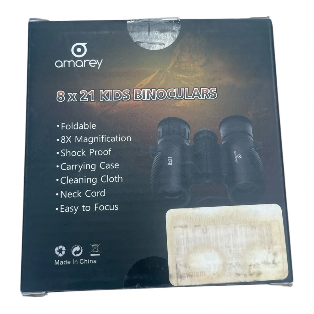 Black 8x21 Kids Binoculars